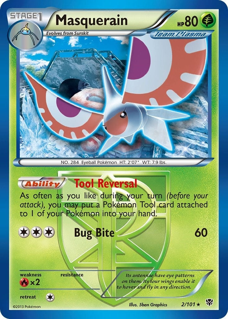 Image for Masquerain (Team Plasma) (2/101) (Plasma Blast) (PLB) - Pokemon