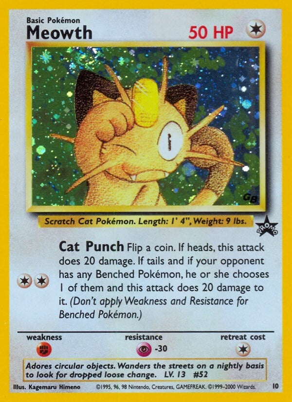 Image for Meowth (10/53) (WoTC Promo) (PR) - Pokemon