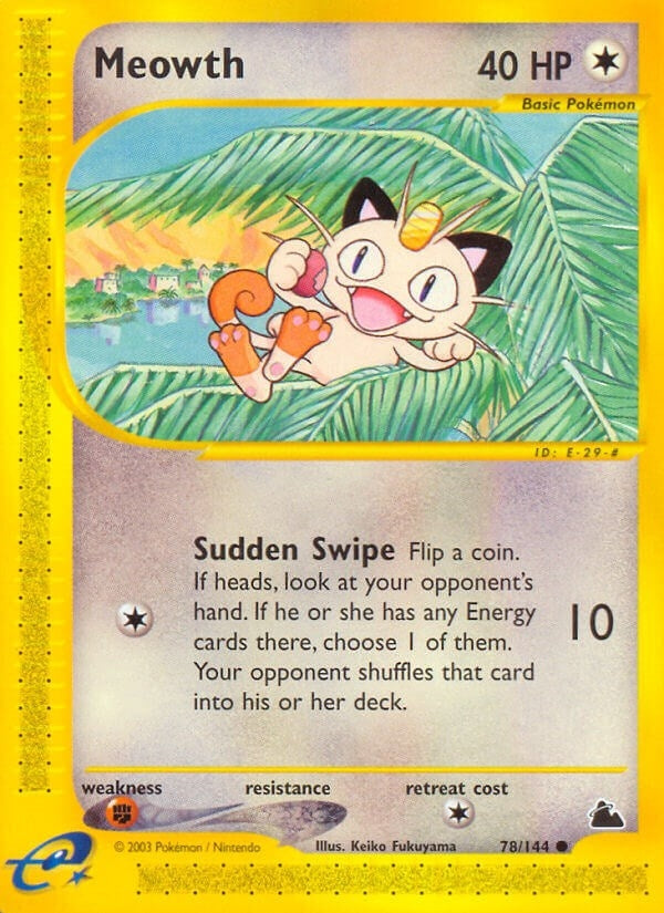 Image for Meowth (078/144) (Skyridge) (SK) - Pokemon
