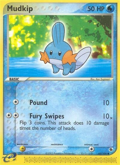 Image for Mudkip (60/109) (EX Ruby and Sapphire) (RS) - Pokemon