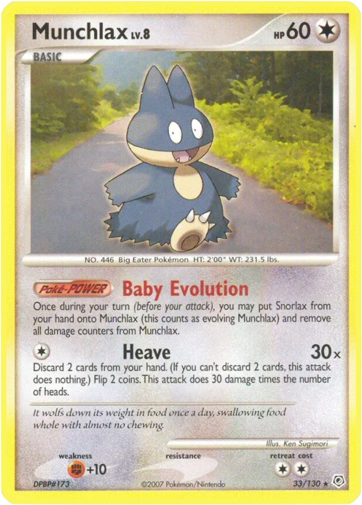 Image for Munchlax (33/130) (Diamond and Pearl) (DP) - Pokemon