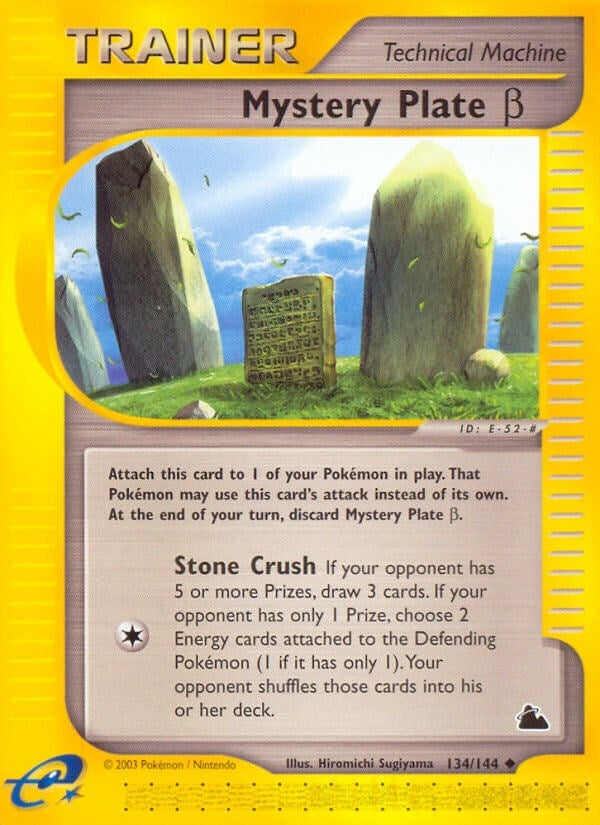 Image for Mystery Plate Beta (134/144) (Skyridge) (SK) - Pokemon