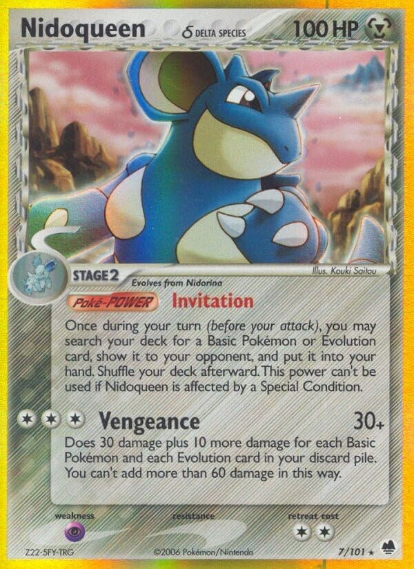 Image for Nidoqueen (Delta Species) (7/101) (EX Dragon Frontiers) (DF) - Pokemon