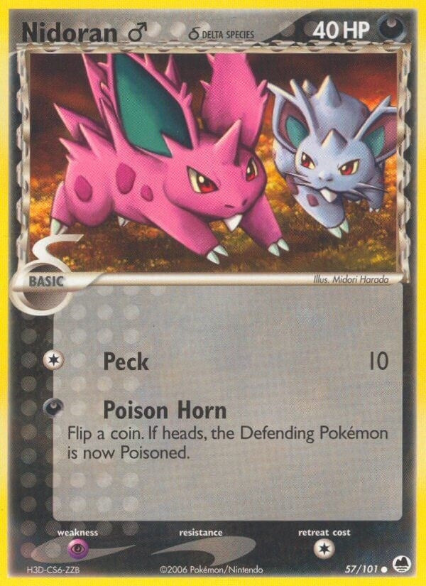 Image for Nidoran M (Delta Species) (57/101) (EX Dragon Frontiers) (DF) - Pokemon