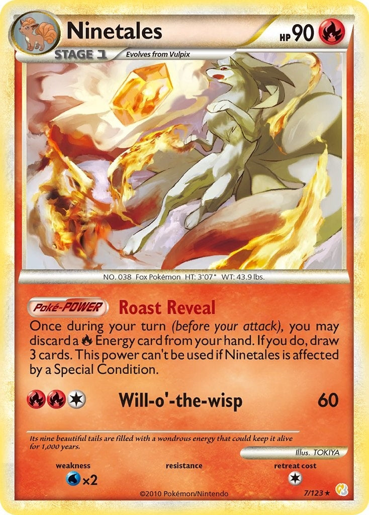 Image for Ninetales (7/123) (HeartGold SoulSilver) (HS) - Pokemon