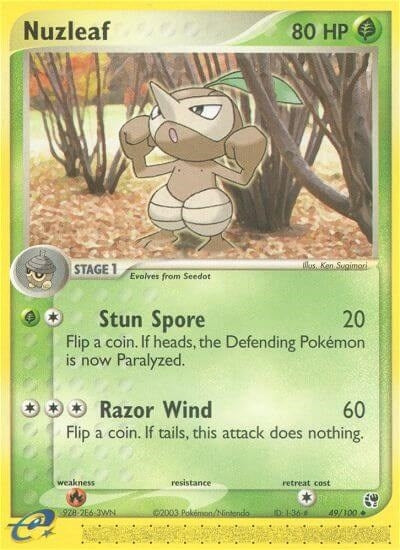 Image for Nuzleaf (49/100) (EX Sandstorm) (SS) - Pokemon