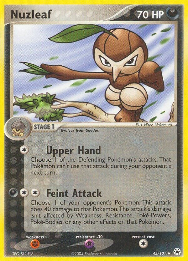 Image for Nuzleaf (45/101) (EX Hidden Legends) (HL) - Pokemon
