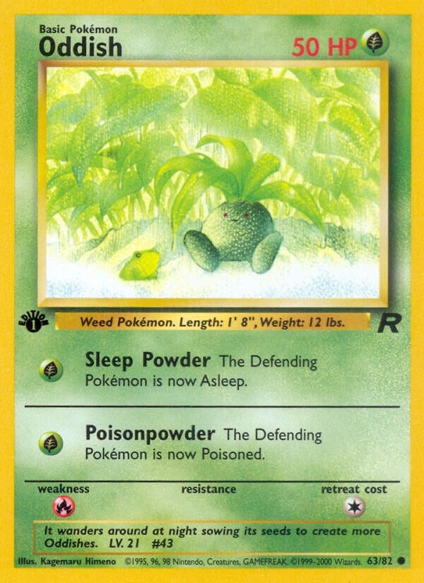 Image for Oddish (63/82) (Team Rocket) (TR) - Pokemon