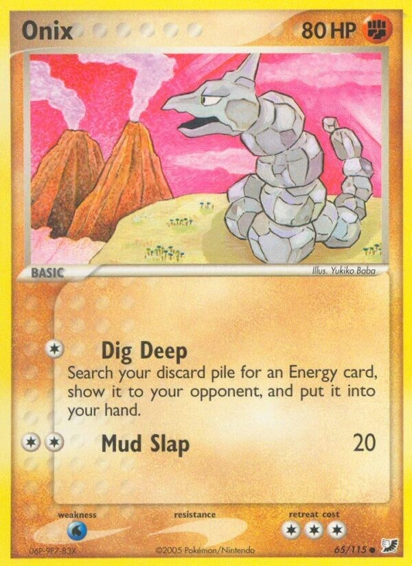 Image for Onix (65/115) (EX Unseen Forces) (UF) - Pokemon