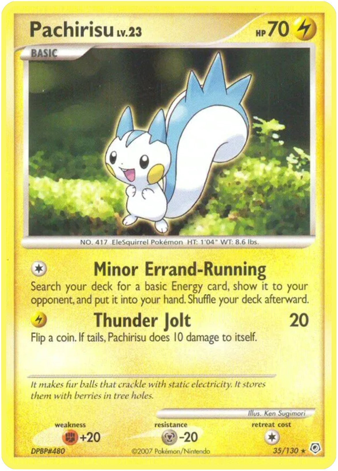 Image for Pachirisu (35/130) (Diamond and Pearl) (DP) - Pokemon