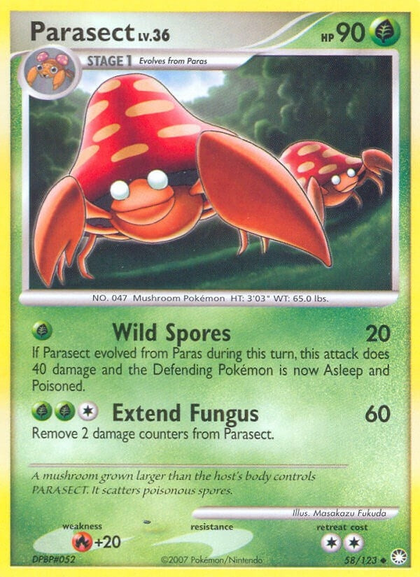 Image for Parasect (58/123) (Mysterious Treasures) (MT) - Pokemon