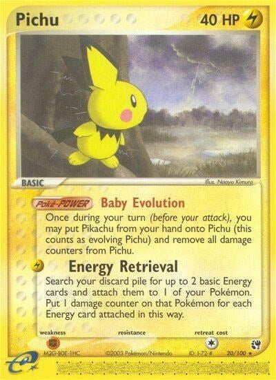 Image for Pichu (20/100) (EX Sandstorm) (SS) - Pokemon