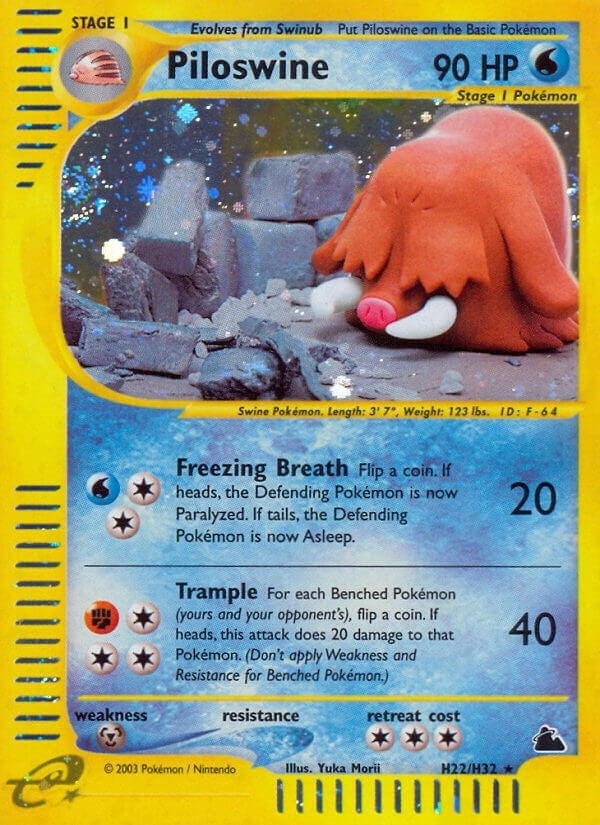 Image for Piloswine (H22) (H22/H32) (Skyridge) (SK) - Pokemon