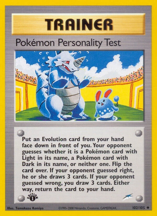 Image for Pokemon Personality Test (102/105) (Neo Destiny) (N4) - Pokemon