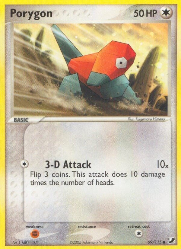 Image for Porygon (69/115) (EX Unseen Forces) (UF) - Pokemon