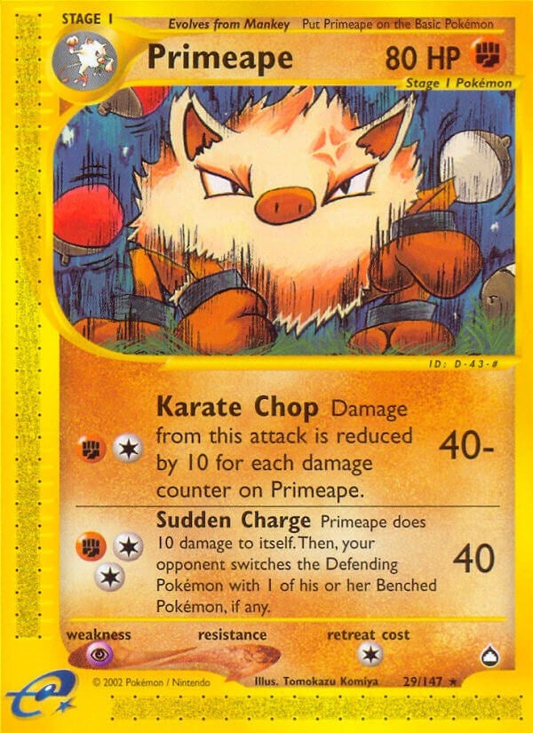 Image for Primeape (029/147) (Aquapolis) (AQ) - Pokemon