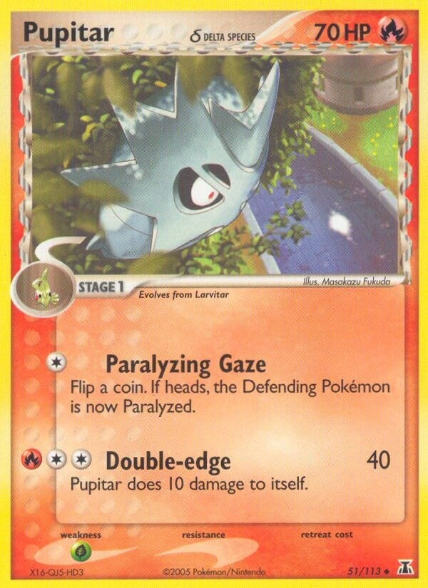 Image for Pupitar (Delta Species) (51/113) (EX Delta Species) (DS) - Pokemon