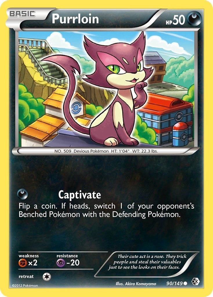 Image for Purrloin (90/149) (Boundaries Crossed) (BCR) - Pokemon