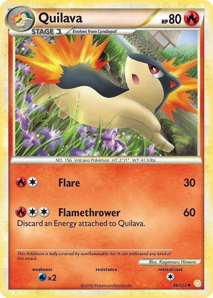 Image for Quilava (49/123) (HeartGold SoulSilver) (HS) - Pokemon