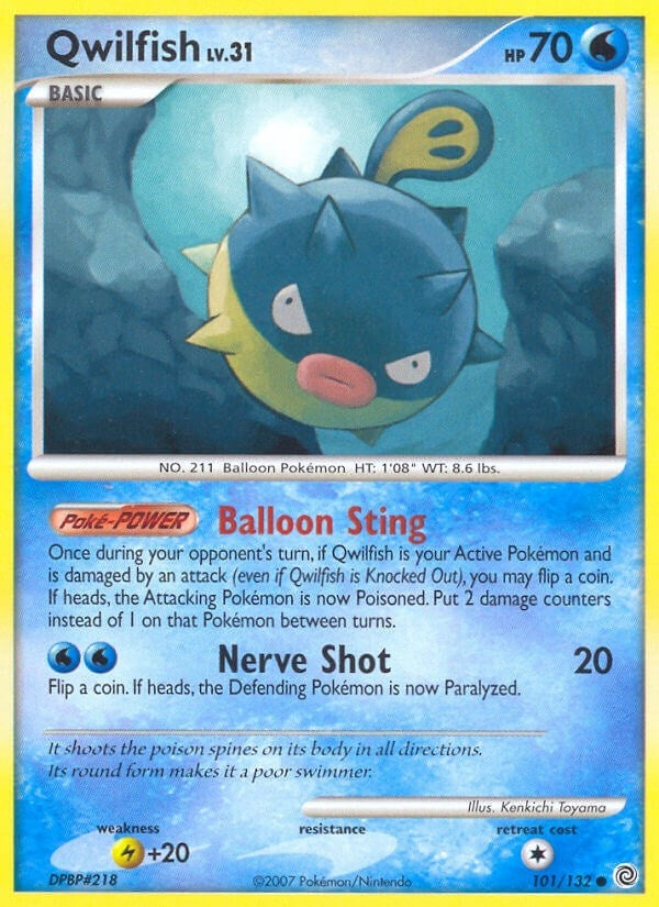 Image for Qwilfish (101/132) (Secret Wonders) (SW) - Pokemon