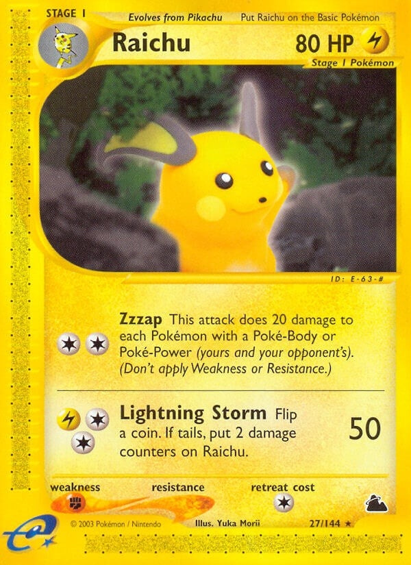 Image for Raichu (27) (027/144) (Skyridge) (SK) - Pokemon