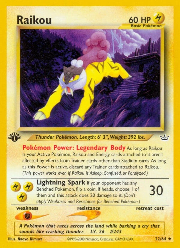 Image for Raikou (22) (22/64) (Neo Revelation) (N3) - Pokemon