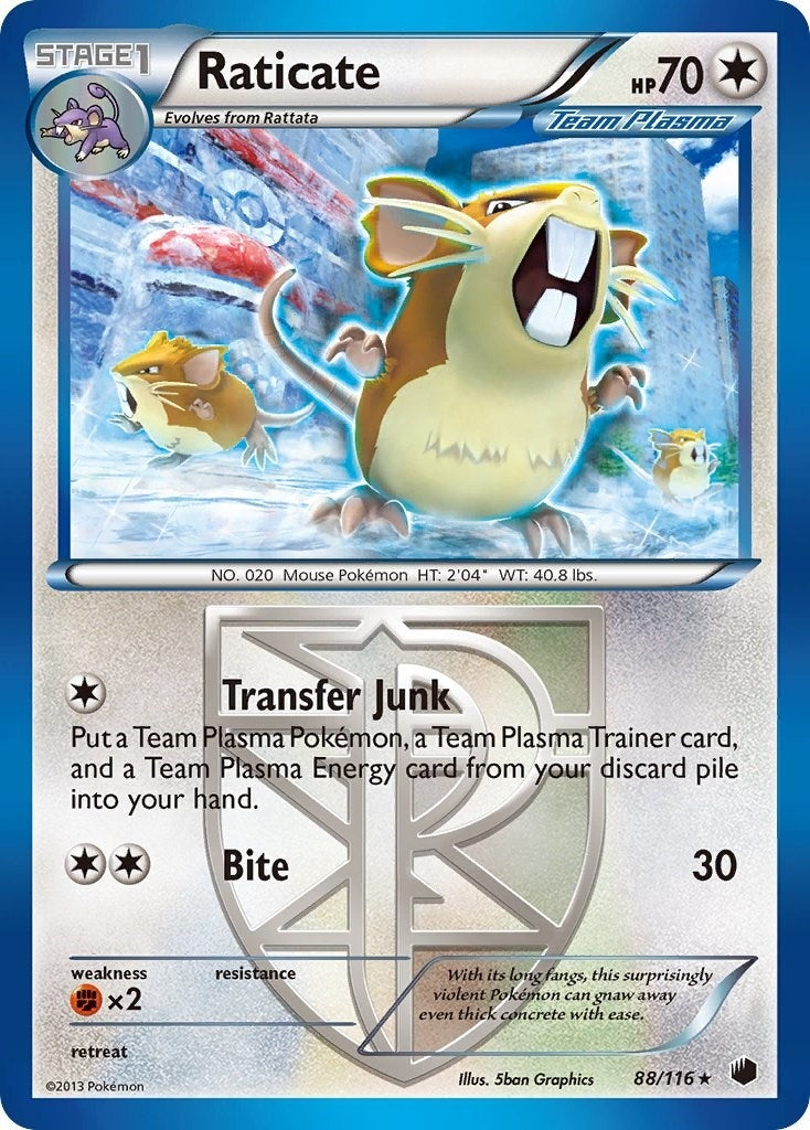 Image for Raticate (Team Plasma) (88/116) (Plasma Freeze) (PLF) - Pokemon