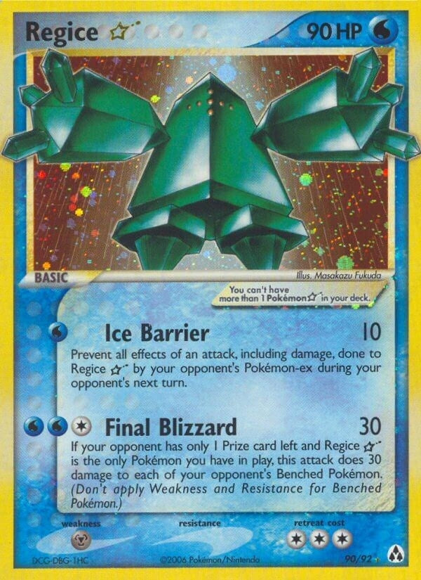 Image for Regice Star (90/92) (EX Legend Maker) (LM) - Pokemon