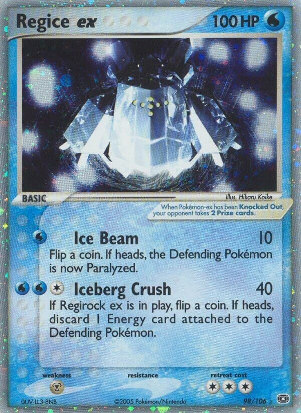 Image for Regice ex (98/106) (EX Emerald) (EM) - Pokemon