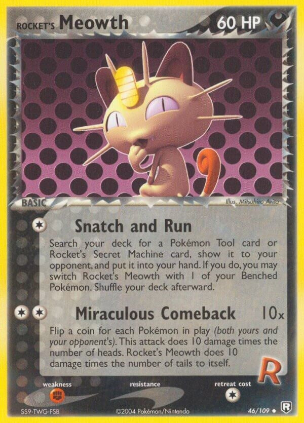 Image for Rocket's Meowth (46/109) (EX Team Rocket Returns) (RR) - Pokemon