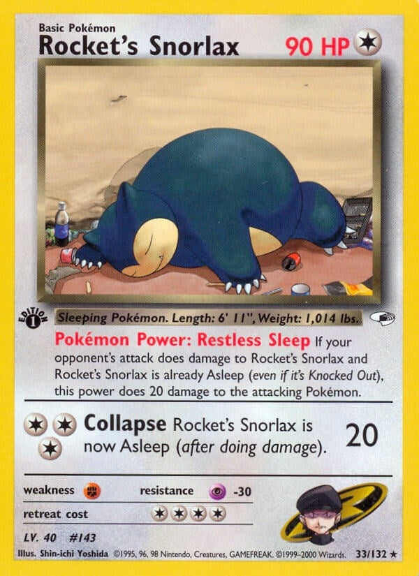 Image for Rocket's Snorlax (033/132) (Gym Heroes) (G1) - Pokemon