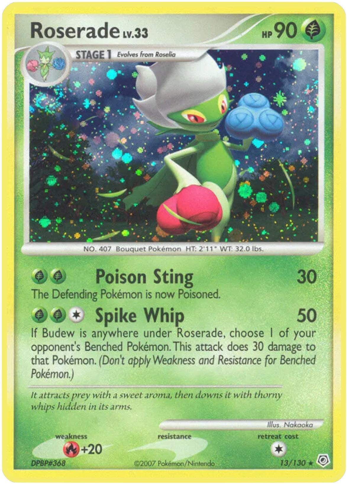 Image for Roserade (13/130) (Diamond and Pearl) (DP) - Pokemon