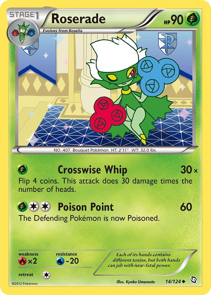 Image for Roserade (14) (14/124) (Dragons Exalted) (DRX) - Pokemon