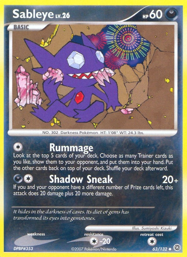 Image for Sableye (63/132) (Secret Wonders) (SW) - Pokemon