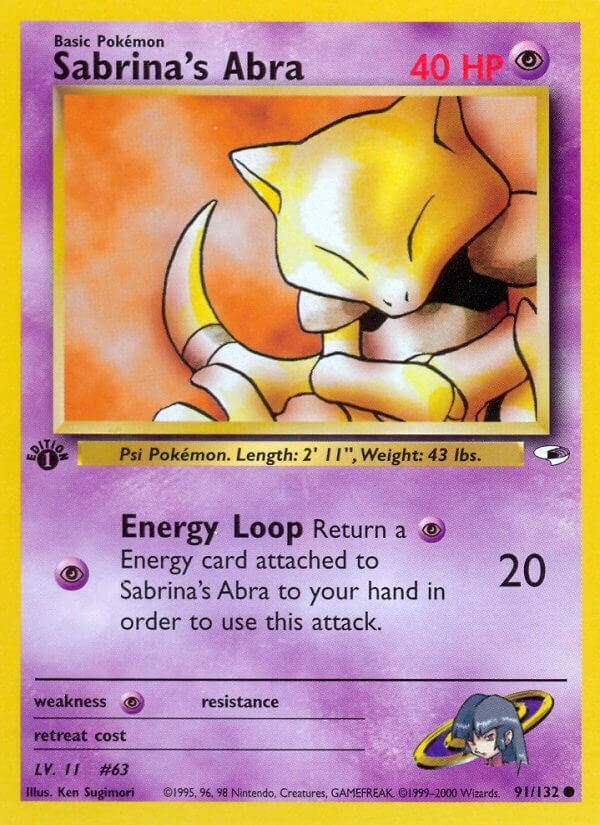 Image for Sabrina's Abra (091/132) (Gym Heroes) (G1) - Pokemon