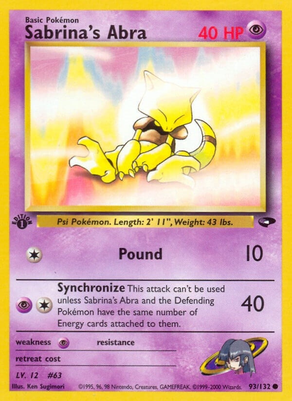 Image for Sabrina's Abra (93) (093/132) (Gym Challenge) (G2) - Pokemon