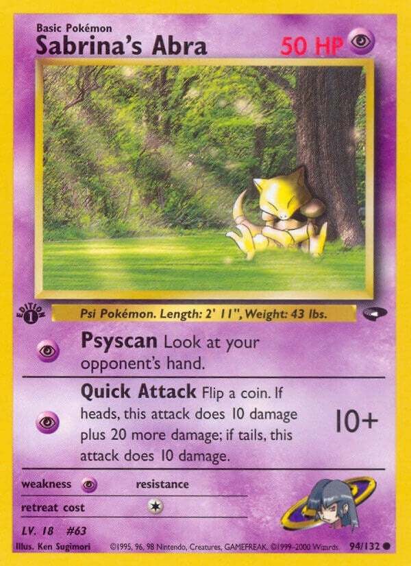Image for Sabrina's Abra (94) (094/132) (Gym Challenge) (G2) - Pokemon