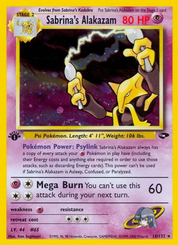 Image for Sabrina's Alakazam (016/132) (Gym Challenge) (G2) - Pokemon