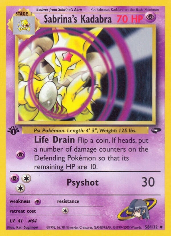 Image for Sabrina's Kadabra (058/132) (Gym Challenge) (G2) - Pokemon