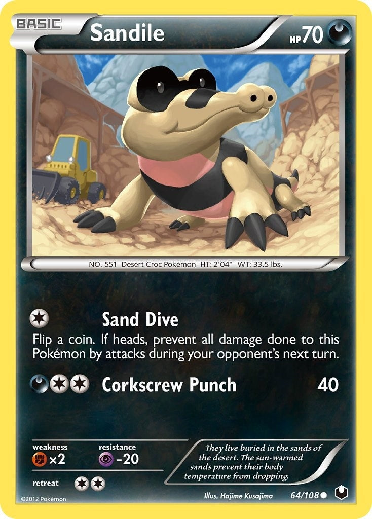 Image for Sandile (64/108) (Dark Explorers) (DEX) - Pokemon