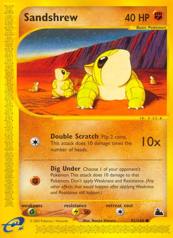 Image for Sandshrew (092/144) (Skyridge) (SK) - Pokemon