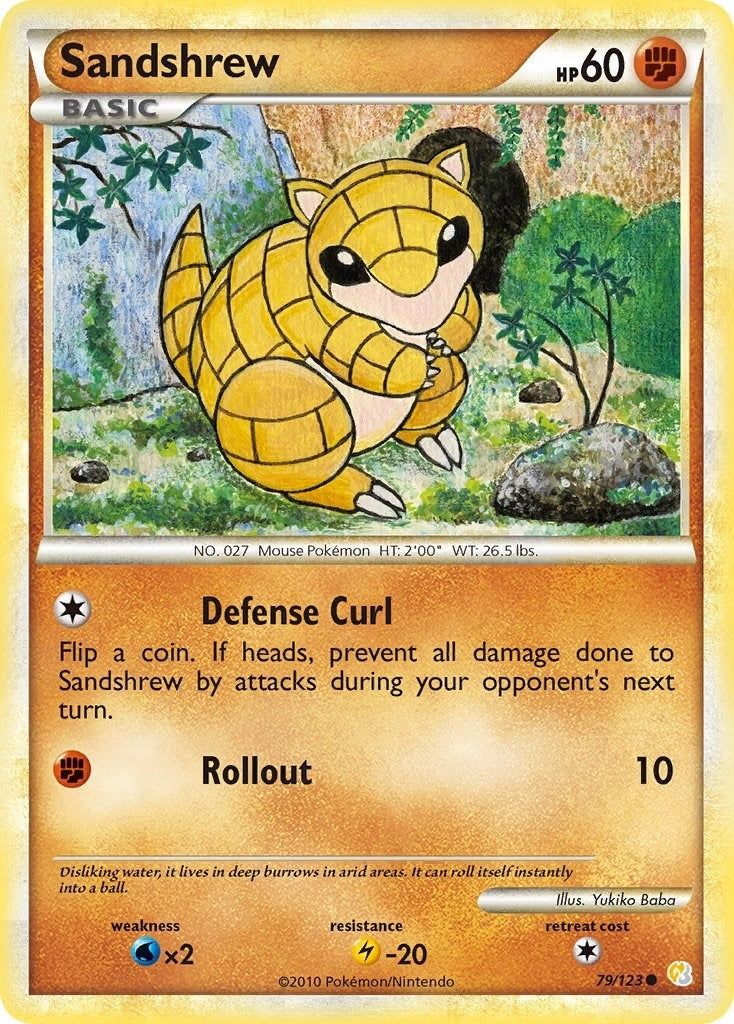 Image for Sandshrew (79/123) (HeartGold SoulSilver) (HS) - Pokemon