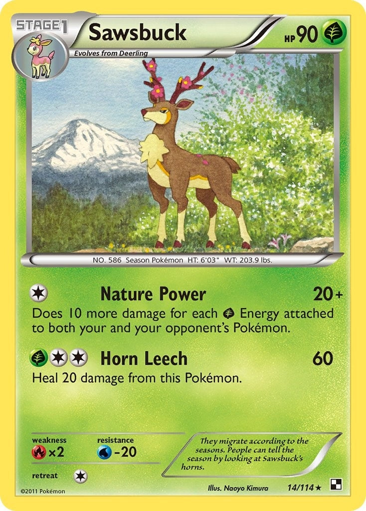 Image for Sawsbuck (14/114) (Black and White) (BLW) - Pokemon