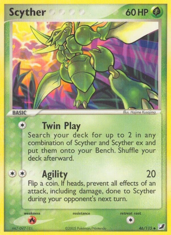 Image for Scyther (46/115) (EX Unseen Forces) (UF) - Pokemon