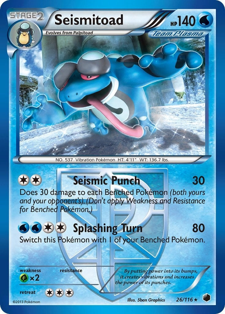 Image for Seismitoad (Team Plasma) (26/116) (Plasma Freeze) (PLF) - Pokemon