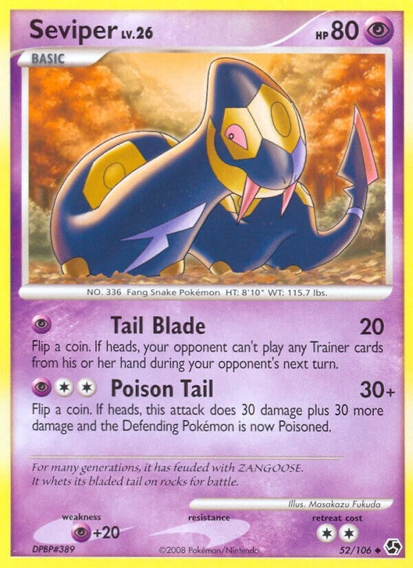 Image for Seviper (52/106) (Great Encounters) (GE) - Pokemon