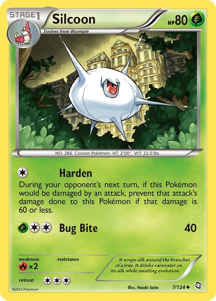 Image for Silcoon (7/124) (Dragons Exalted) (DRX) - Pokemon