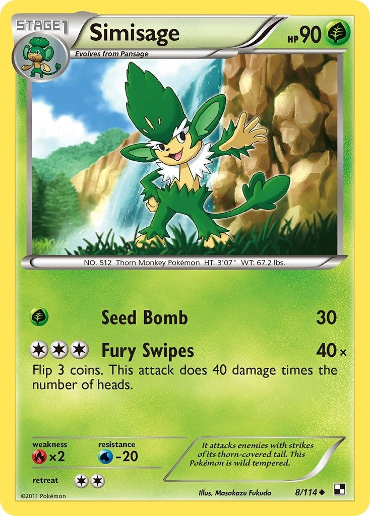 Image for Simisage (8/114) (Black and White) (BLW) - Pokemon