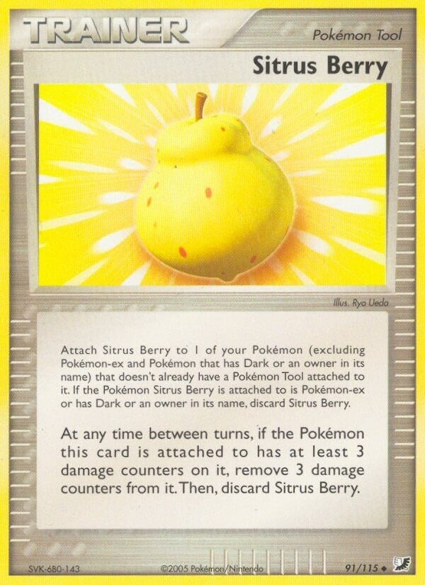 Image for Sitrus Berry (91/115) (EX Unseen Forces) (UF) - Pokemon