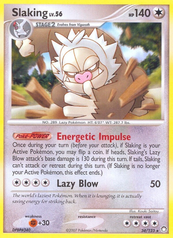 Image for Slaking (34/123) (Mysterious Treasures) (MT) - Pokemon